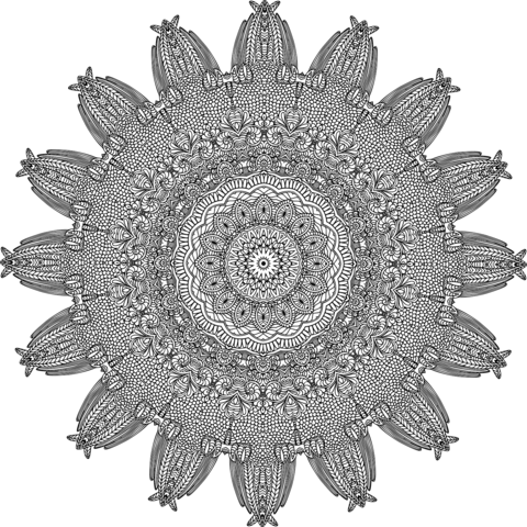 Gliding Mandala Coloring Page